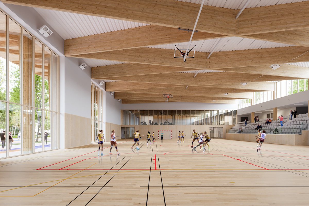 Présentation du #futur complexe urbain de #Courcelles ! Un projet qui offrira un cadre convivial et fonctionnel pour les activités #sportives dans une #végétation extensive améliorant le cadre de vie des résidents et favorisant la biodiversité.