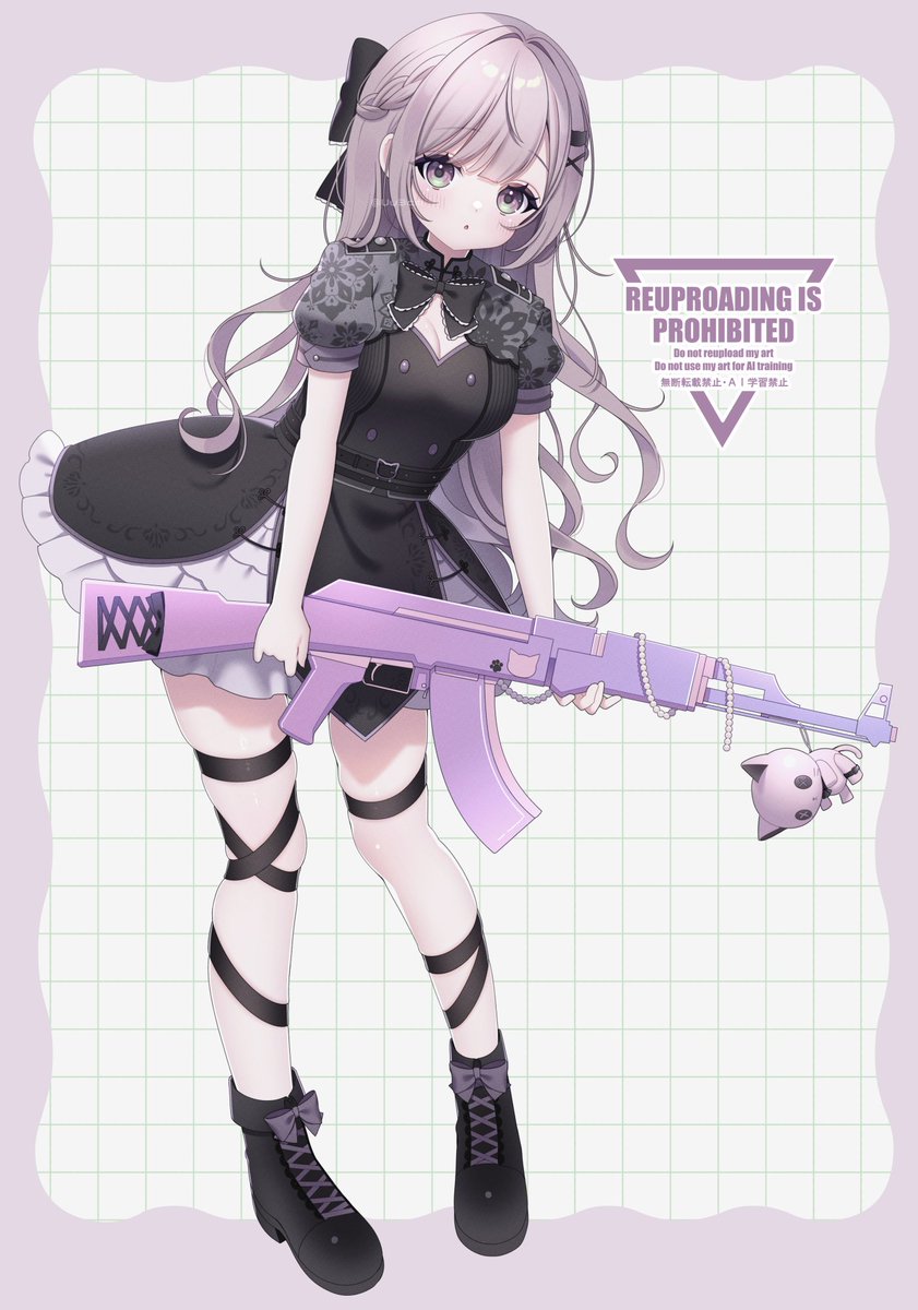 Uu3cm's tweet image. commission 🔫💜 ai use prohibited