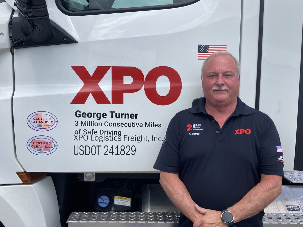 Congratulations to XPO driver George Turner on reaching an incredible milestone: three million consecutive accident-free miles! George has helped keep the roads safe for 35 years and we are grateful for his continued dedication and professionalism. Well done, George!