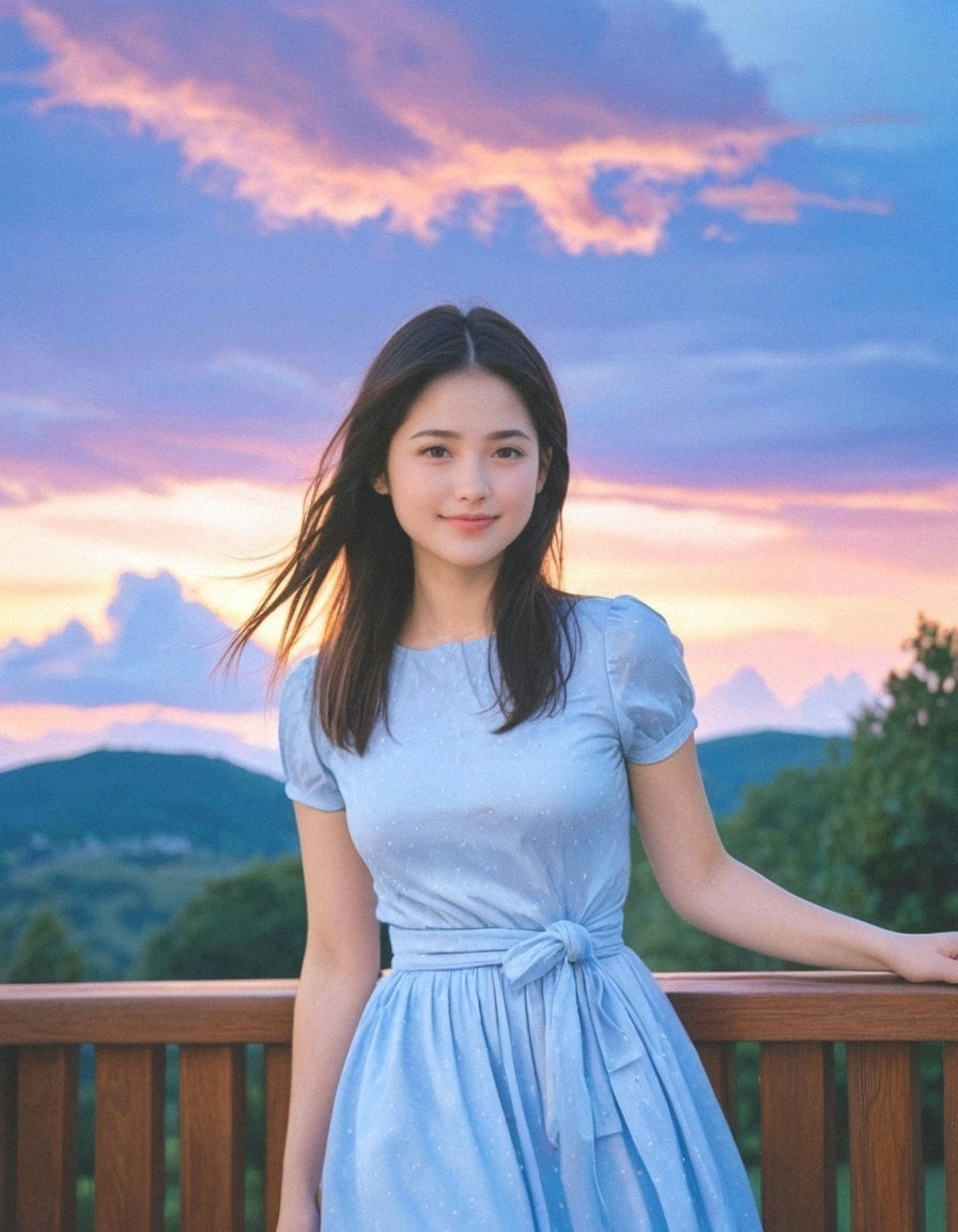 あ、あのね…今日の写真、ちょっとだけ大人な感じ？🙈💙 嵐さんのソロショット、珍しいかな？🤔 青いドレス、空の色みたいでしょ？☁️ 風が気持ちよくて、思わず笑っちゃった🥰 視線の先には…何があるのかは秘密🤫 ふふ、見守っててね！💕