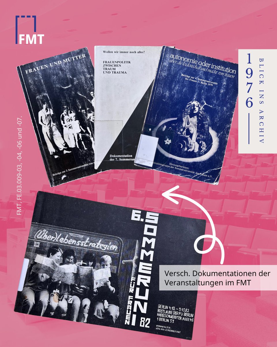 #Otd Vor 49 Jahren startete die erste #Sommeruniversität für Frauen in Berlin: Raum für feministische Themen, Austausch &amp; #Empowerment. Von #Erwerbsarbeit bis #Wissenschaftskritik, Frauen standen im Fokus – Früchte der Bemühungen können wir heute noch spüren! 📚✨ #Frauenbewegung