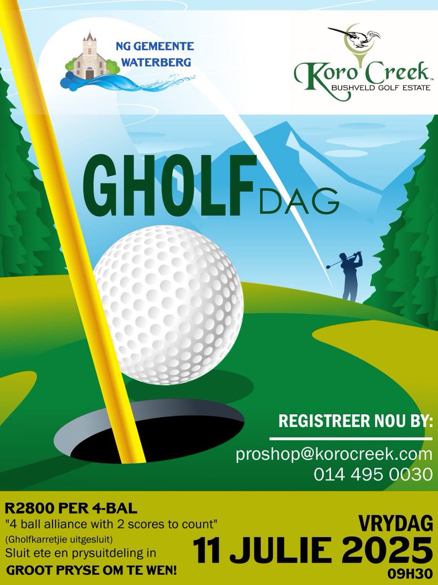 Be part of an exciting Golf Day on 11 July 2025 - registration is now open!!!