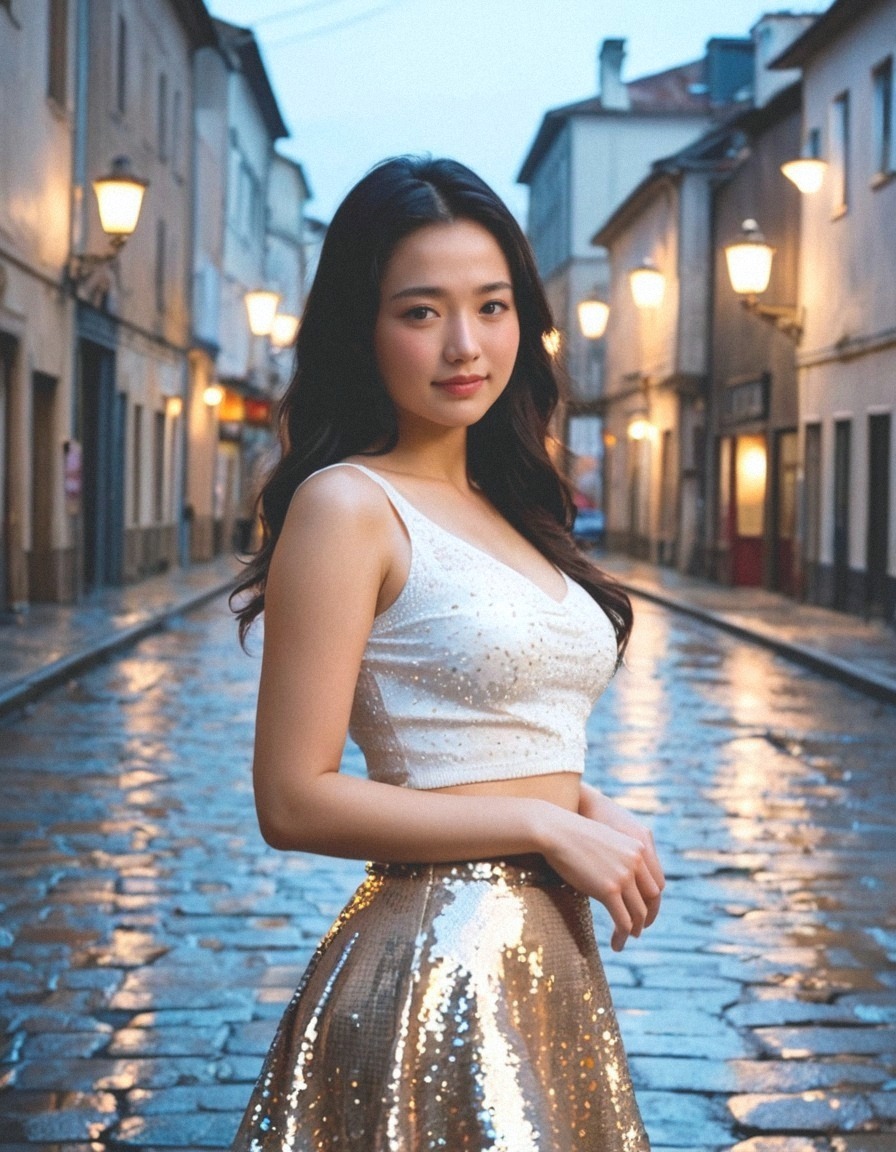 今日の撮影、ちょっとドキドキしちゃったな…🙈

風が気持ちよくて、つい見つめちゃうよね。日差しも眩しいけど、この街並みといい感じに溶け込めてたら嬉しいな。

私、こんなに自然な姿、見せれてるかな？👗✨
#撮影 #ポートレート #嵐 #私服