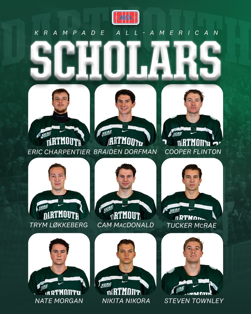 📰 | Nine members of the Big Green have been named All-American Scholars by <a href="/AHCAHockey/">AHCA</a> 

📰: dartsports.co/4evlwaN

#GoBigGreen | #TheWoods🌲