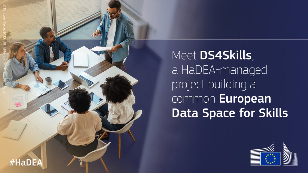 🌐 DS4Skills: a European Data Space for Skills

DS4Skills is developing a secure, human-centric digital infrastructure to improve how skills and training data is shared across the EU.

🔍 Read more in our article: europa.eu/!kW83K8

#HaDEA #EUFunded