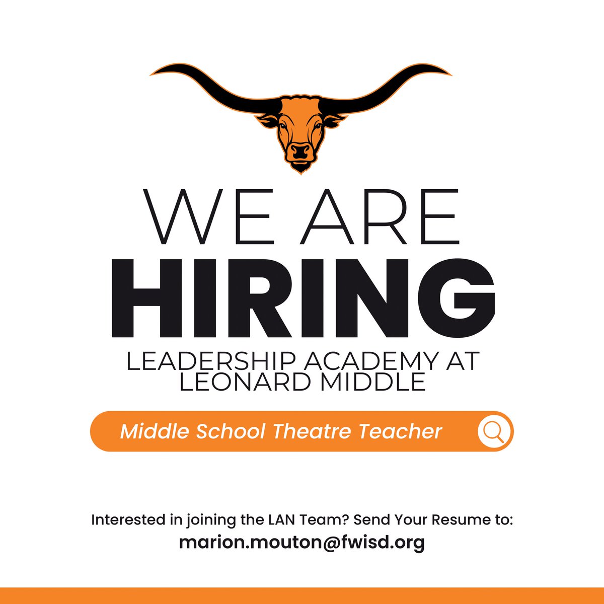 LANschools's tweet image. We’re Hiring!
Our campuses are expanding and we are searching for outstanding educators to fill these positions:
🎭 Theatre Teacher @LALeonardMS
📖 Dyslexia Teacher @laloganfwisd
✍️ ELAR Inclusion/Resource Teacher @laforestoak
Send your resume and apply today!