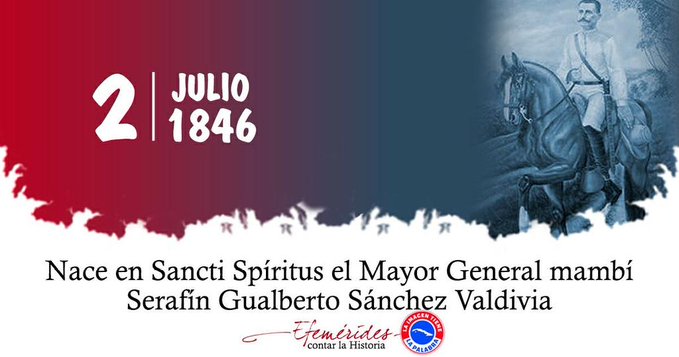 179  aniversario  del natalicio de Serafín Sánchez, Mayor General del  Ejército Libertador, extraordinario patriota de las tres guerras de  independencia. #CubaViveEnSuHistoria