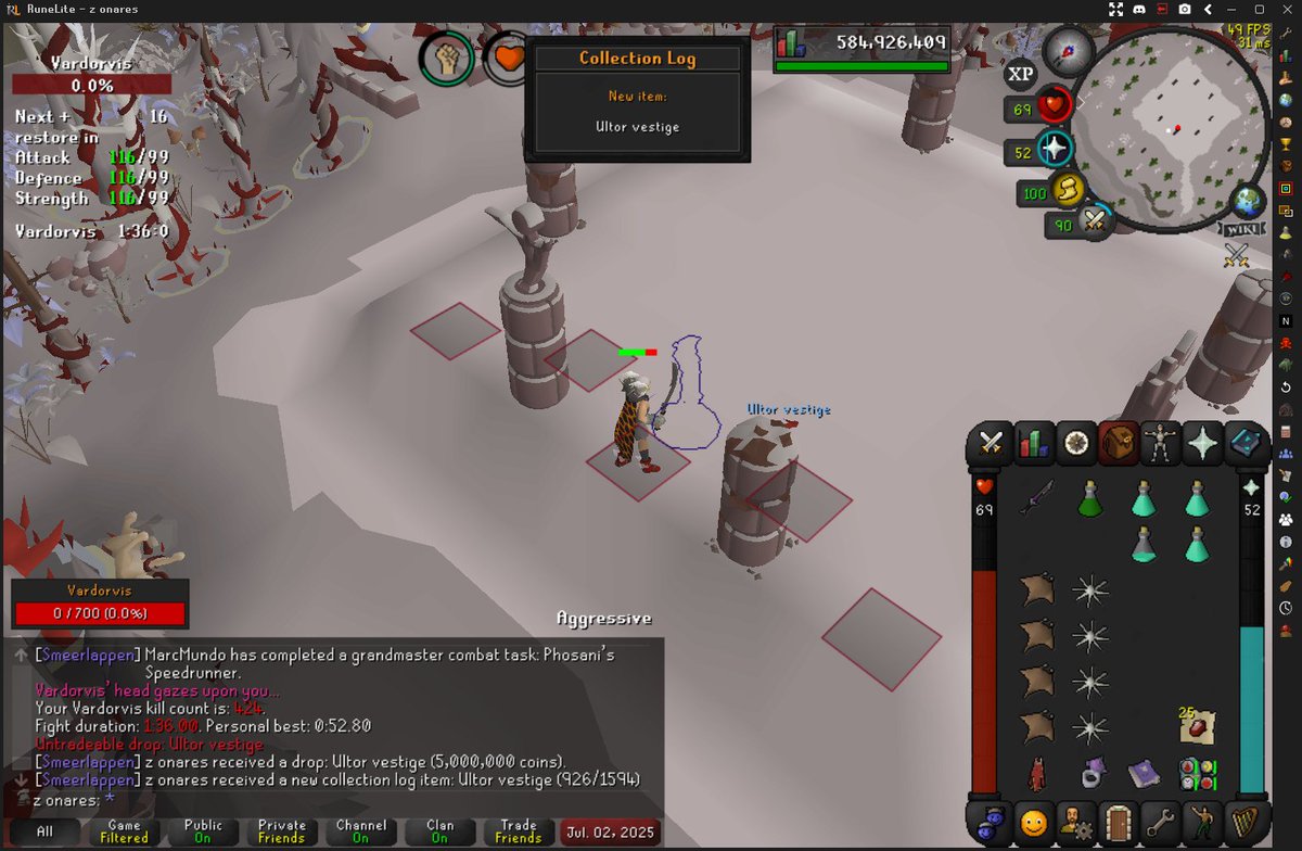 ZonaresOsrs's tweet photo. upgrades are lovely #ultor #vestige #ultorring #vardorvis #ironman #osrs #oldschoolrunescape https://t.co/P5FnARLb2A