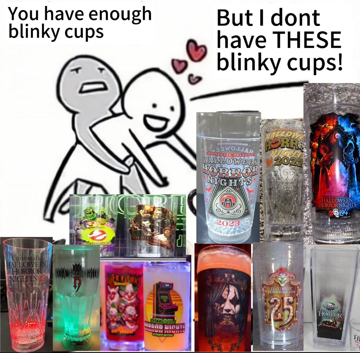 RipTourPodcast's tweet photo. Blinky Cup addiction? Couldn’t be us!? 🤪🎃 #HHN34 https://t.co/0zLbfW6M8P