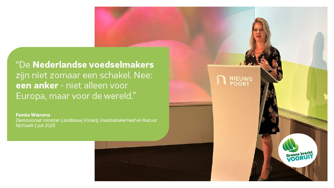 Gisteren organiseerde onder andere @GroentenFruit Huis de derde editie van NLvoedt in Nieuwspoort: hét moment waar politiek, journalistiek en de agrofoodsector samenkomen voor een inspirerende en smakelijke afsluiting van het parlementaire jaar.

De aanwezige demissionair