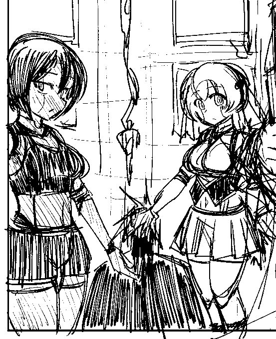 擬態してる機械化水泳部部長が異常起こして保健室でメンテナンスする漫画描いてます③ メンテナンスには特殊な台座に挿入し担当アンドロイドが修正。修正時はマスターの趣味で部活動服で行動する様に決められているとか