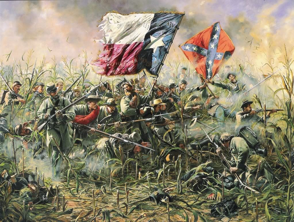 On this day in 1863, Hood's Texas Brigade became a major participant in the battle of Gettysburg. The brigade had been organized in 1861 in Richmond, VA. It was composed of the First, Fourth and Fifth Texas Infantry regiments, the only Texas troops to fight in the Eastern Theater