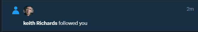 Drownomatic5000's tweet image. This is the greatest day of my life:
"THE" Keith Richards is following me!!