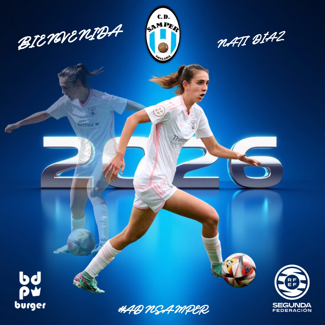 𝑭𝒊𝒄𝒉𝒂𝒋𝒆 | 𝑵𝒂𝒕𝒊 𝑫𝒊́𝒂𝒛✅

Hacemos más fuerte nuestro ataque con su llegada. 

Encantados de recibirte en tu nueva casa.

¡Gracias 𝑵𝒂𝒕𝒊 por confiar en nosotros!

#𝑵𝒂𝒕𝒊2026 #𝒂𝒅𝒏𝒔𝒂𝒎𝒑𝒆𝒓 #𝒃𝒅𝒑𝒃𝒖𝒓𝒈𝒆𝒓