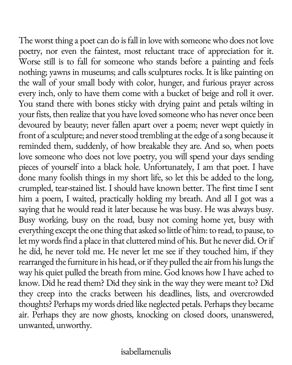 The worst thing a poet can do.