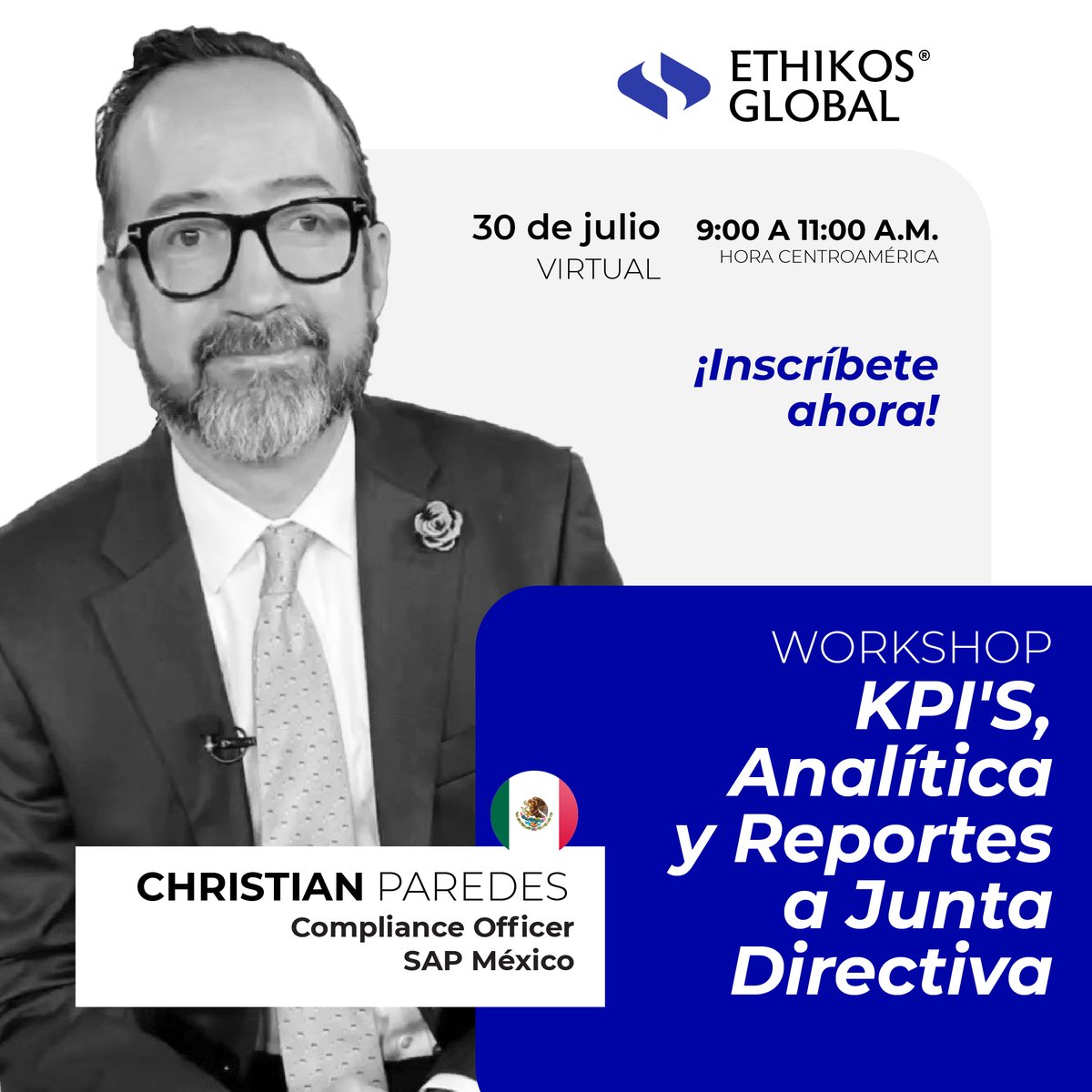 ¿Tu estrategia de cumplimiento se comunica con claridad a la Alta Dirección?

En este workshop descubrirás cómo construir, interpretar y presentar KPI’s que realmente impacten a tu Comité y Junta Directiva.

🔗 Inscríbete hoy: apps.clientify.net/forms/simpleem…