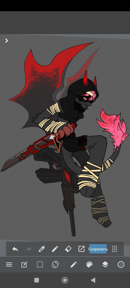 A little experiment 
I don't draw weapons very often so I decided to practice-
#sketch #art #dragon #oc #originalcharacter