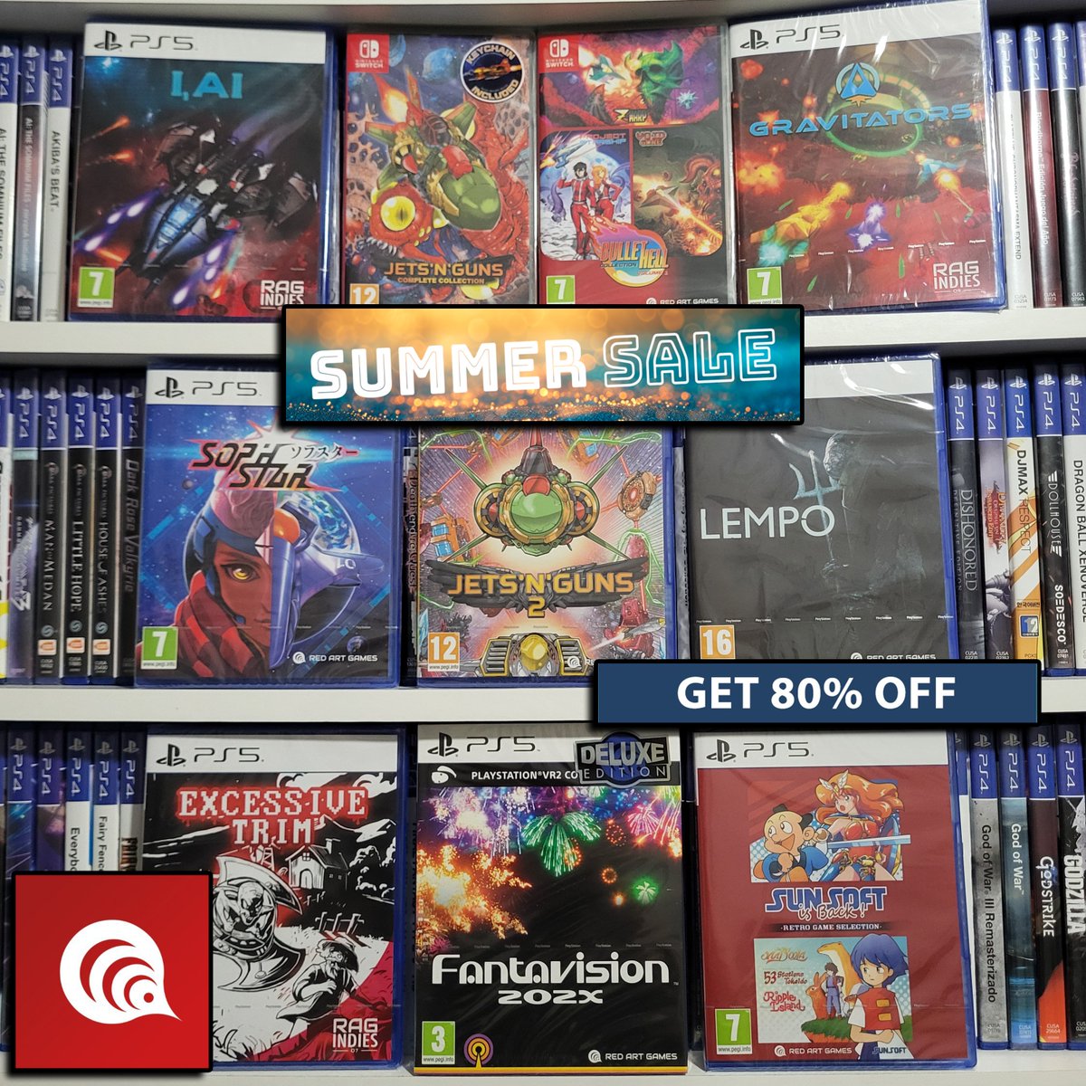 OJO!!!!!!
Algunos ejemplos de juegos que recomiendo muy mucho de las Ofertas de Red Art Games. Tienen hasta un 80% de descuento y hay arcades y Matamarcianos bastante apetecibles por 10-15€!!!
redartgames.com/38--summer-sal…
