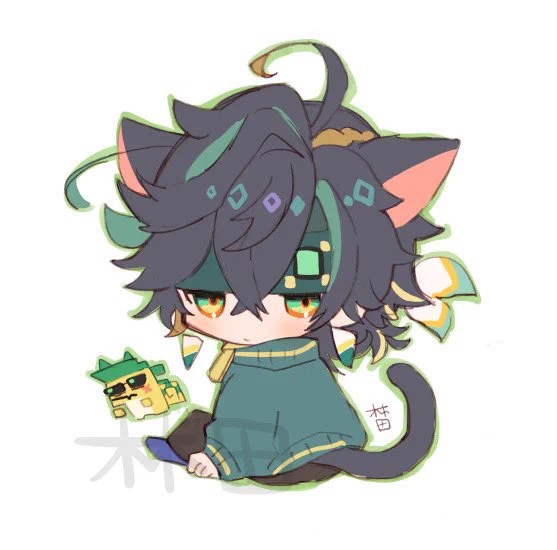 猫耳キィニチとアハウ #原神