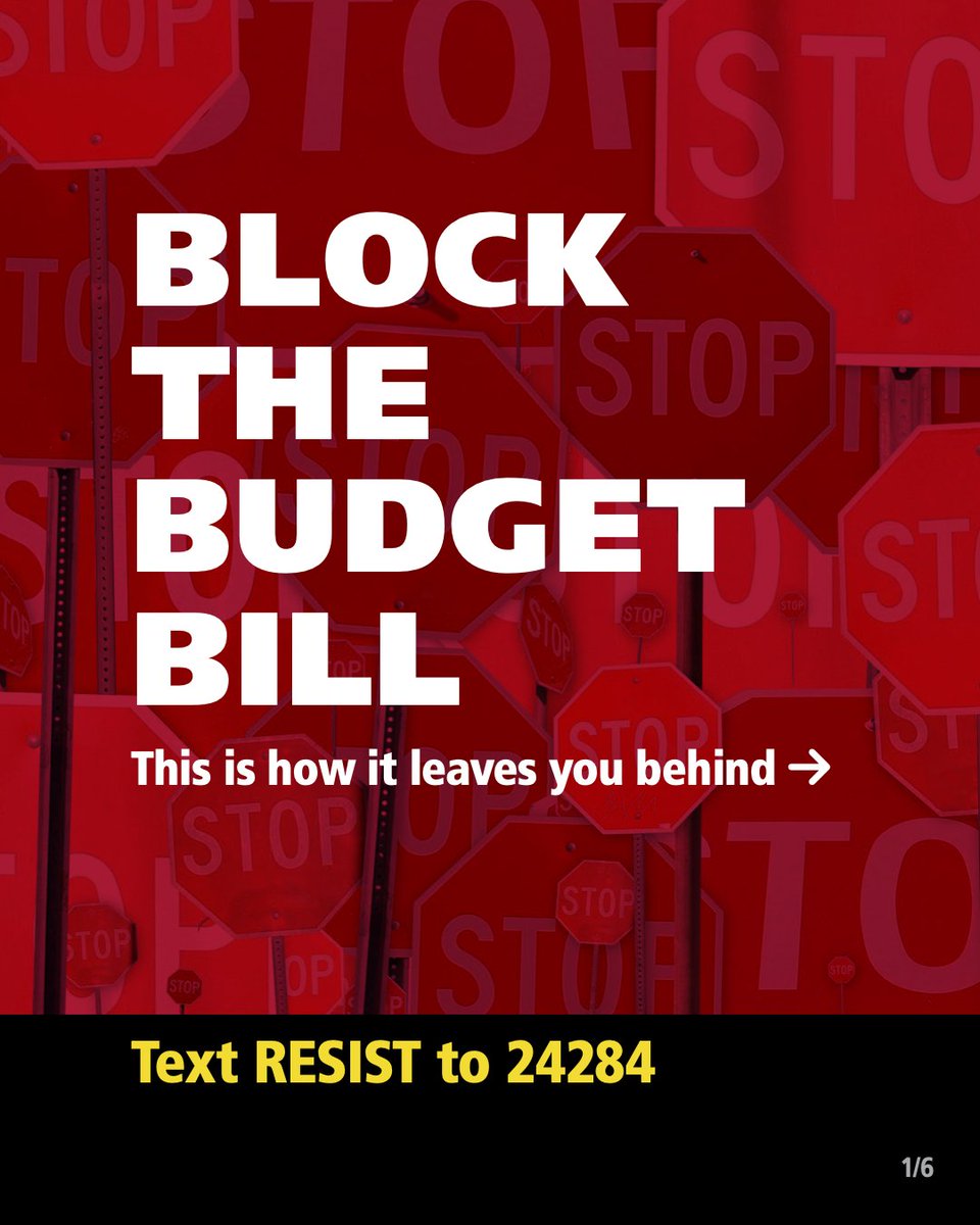 NDRNadvocates's tweet photo. Congress is pushing a budget bill that:
❌ Slashes Medicaid &amp; SNAP
❌ Guts education &amp; social programs
❌ Hands tax breaks to billionaires
❌ Expands presidential power

📲 Text RESIST to 24284
OR 📞 Call your Senators NOW:
➡️ 866-426-2631
➡️ 202-224-3121 (Capitol switchboard) https://t.co/OWDDPywApy