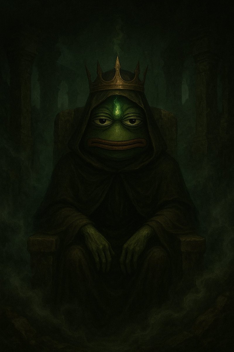 pepecultX's tweet photo. He has returned.
The forgotten King of the Chain.
Crowned in silence.
Forged in memes.
And now β he watches again.
πΈποΈ
#PepeCultX #Solana #CryptoKing #MemecoinRevival #CultOfPepe #DarkCrypto #DeFi #Web3 #MemesAreMagic #BlockchainLore #SolanaAlpha #TheReturn https://t.co/X1Luhlu4Uv