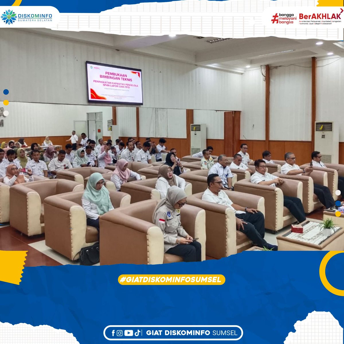 sumsel_maju's tweet photo. Kepala Dinas Komunikasi dan Informatika Prov. Sumsel, Rika Efianti,S.E.,M.M yang diwakili oleh Kasi PMIP, Azim Baidillah, S.H., M.H. Menghadiri Sosialisasi dan Bimtek SP4N-LAPOR! diLingkungan Pemkab Muara Enim. Bertempat (Ruang Pangrpita Nusantara Bappeda Muara Enim, 02/07/2025). https://t.co/y21uI8qVKB
