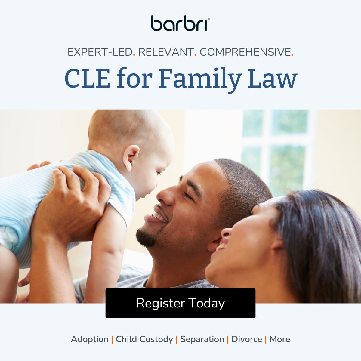 Advance your family law expertise with BARBRI CLE.
Flexible webinars on property division, tax issues, custody and more—built for solo pros and firm leaders alike.

Register now and tackle tough cases with confidence.
Learn more and register today: pulse.ly/wn2hidfnbt