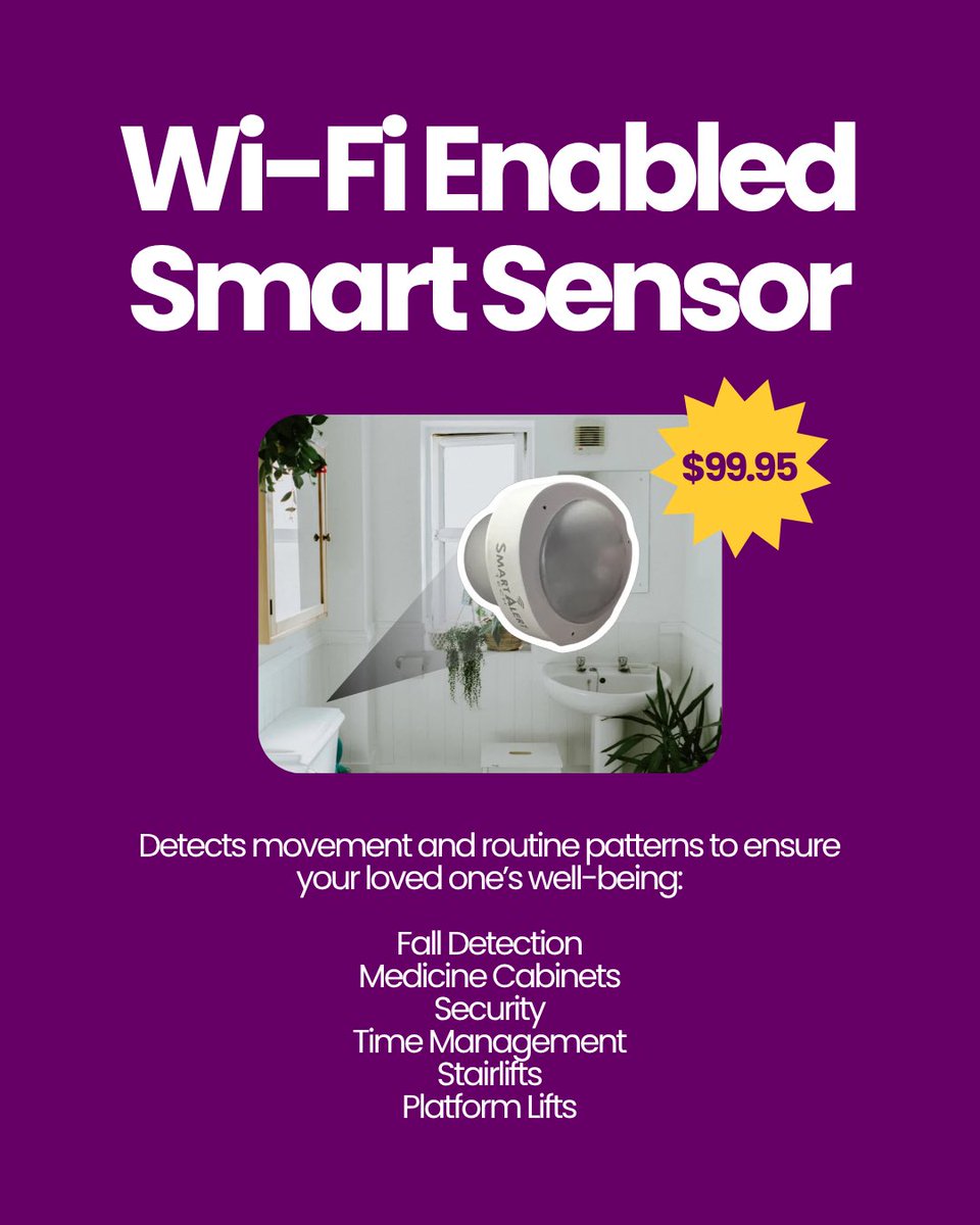 SmartAlertTech's tweet image. Smart Plugs are ideal for tracking appliance use to confirm daily routines. 

Smart Sensors are perfect for high-traffic areas to detect movement and disruptions.

Choose what fits your family’s needs, or get the full package for ultimate peace of mind!

#SmartAlertTech