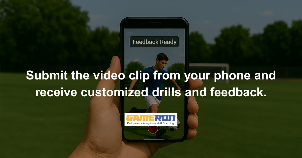 GameRunInc's tweet image. Just record and send. GameRun AI Coach turns your video clips into customized drills and instant feedback—right from your phone.

#GameRun #AIinSports #SmartCoaching #PerformanceAnalytics #YouthSports #AthleteDevelopment #SportsTechnology #VideoAnalysis