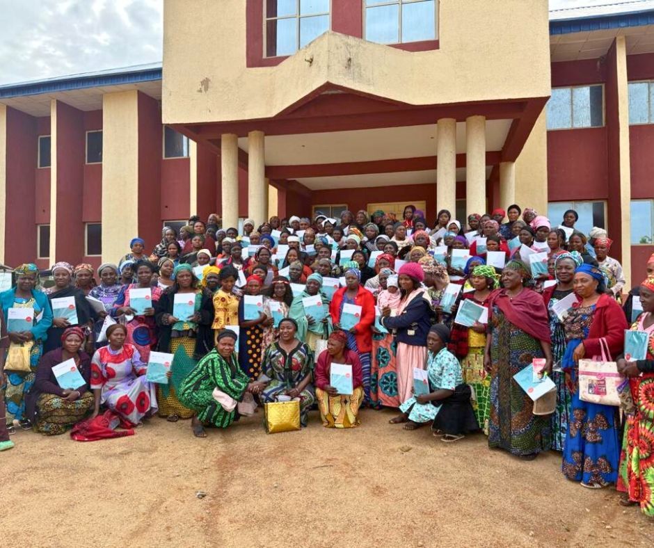 This is what women investing in women looks like! Virtuous Women--a local partner of ours--recently commenced microenterprise training for over 200 women in Nigeria, 150 of whom are using our translated curriculum.