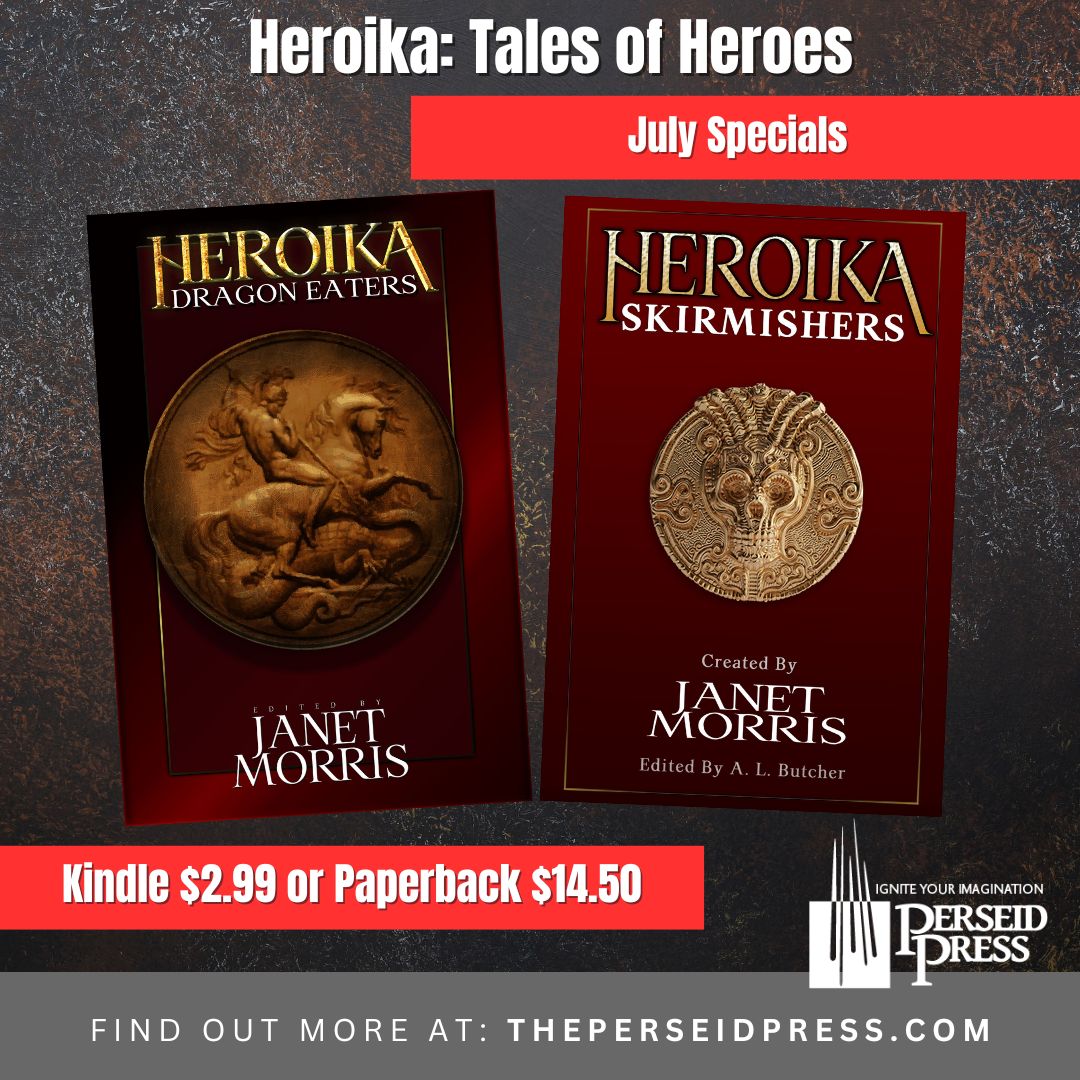 Get ready for an exciting July with the Heroika Series created by Janet Morris! Dive into the worlds of Heroika Dragon Eaters and Heroika Skirmishers on Kindle for just $2.99, or grab the paperback for $14.50. Each anthology offers unique, heroic tales from talented authors.