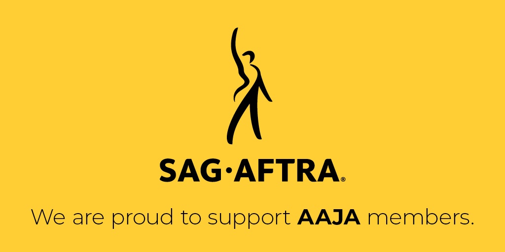 aaja's tweet image. SAG-AFTRA is proud to support AAJA members at #AAJA25 in Seattle, WA! Make sure to swing by @sagaftra's booth!