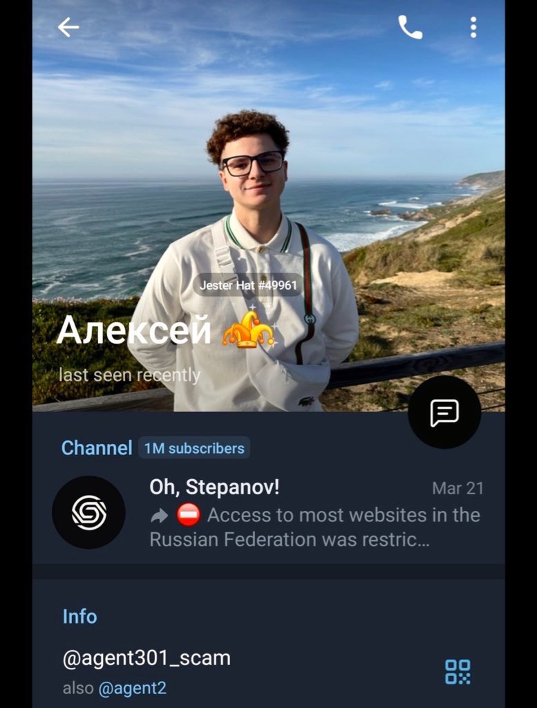 Vlad8808's tweet photo. @301Community 📸 Remember this face.
This is the same “Alexey Stepanov”, the creator of Agent301.

1$ for 150$ NICE AIRDROP

Changed his nickname and pretends he had nothing to do with it.

💩 Scammer, manipulator, and now hiding under the nickname @selem in telegram.
New nickname, same rat. https://t.co/wnd39JCiea