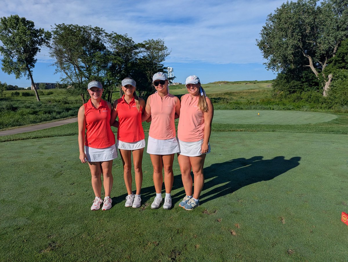 Four State Team ready to roll on Day 1 morning Four Ball matches!
Team of Lauren Murnan &amp; Chloe DiPrima off first against Team Kansas