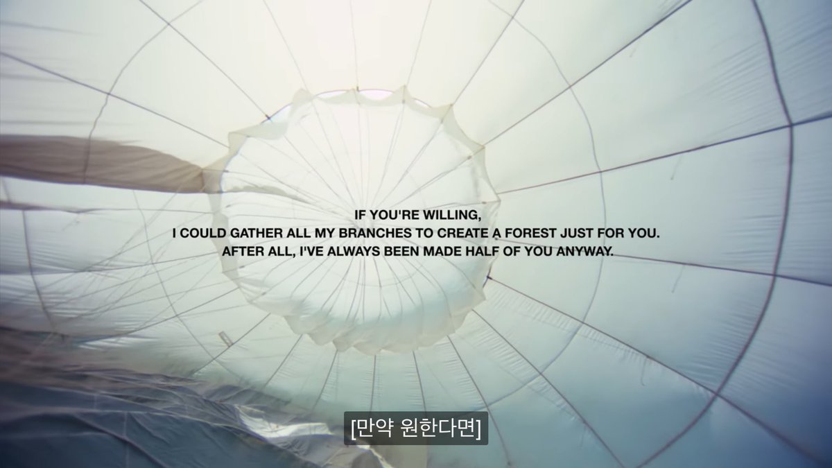 “IF YOU'RE WILLING,
I COULD GATHER ALL MY BRANCHES TO CREATE A FOREST JUST FOR YOU.
AFTER ALL, I'VE ALWAYS BEEN MADE HALF OF YOU ANYWAY.” 🥹

DAMN 5 SECONDS IN.. WHO ELSE STARTED CRYING?!???