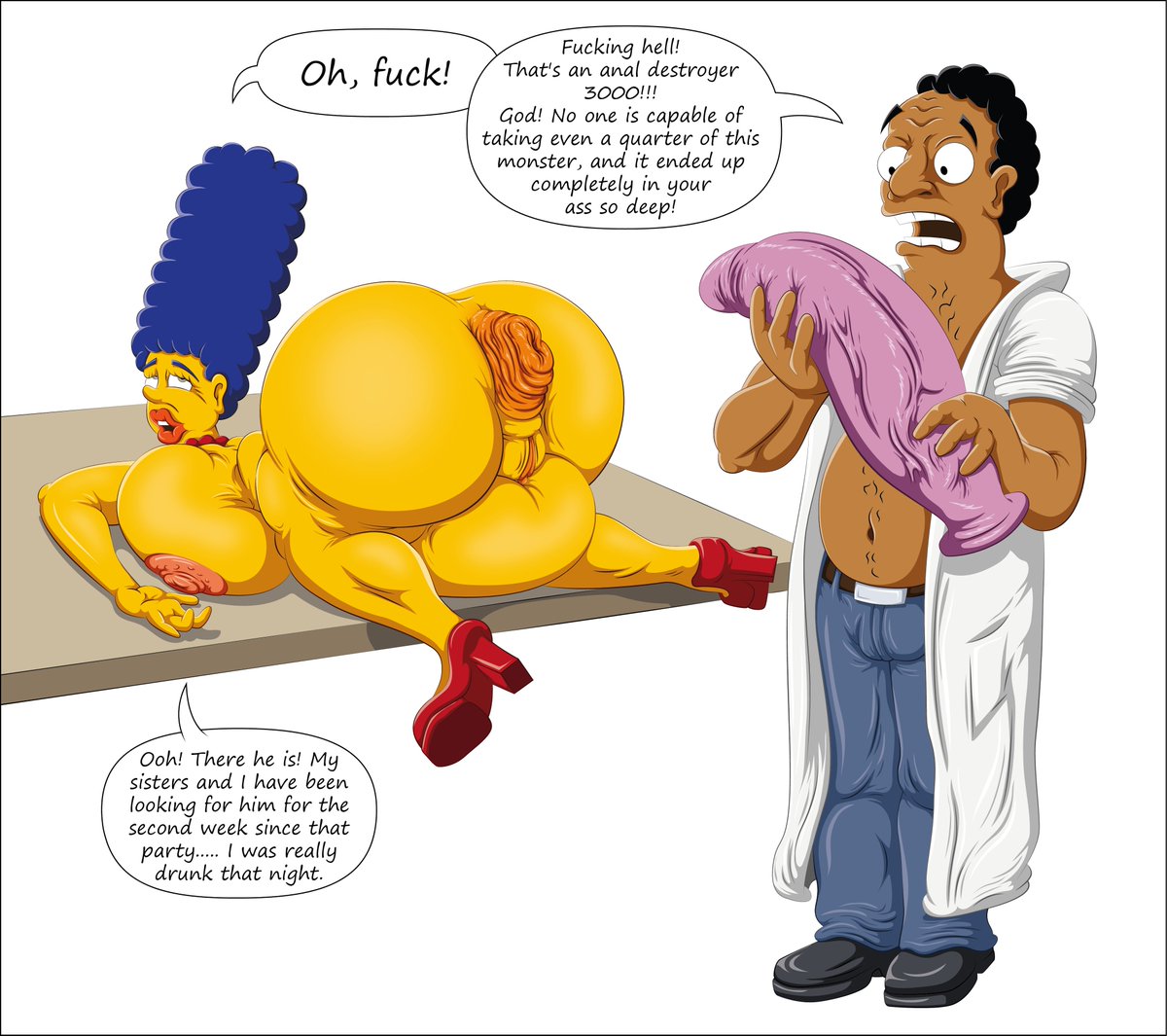 Bynshy's tweet photo. Marge and Hibbert-9 https://t.co/9B49q62YYs