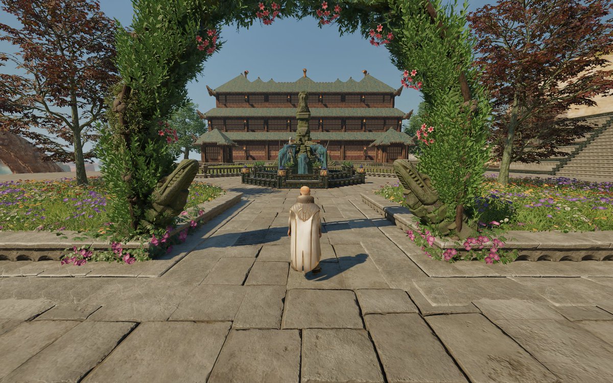 KeenGamesStudio's tweet image. Quick tip for your Enshrouded screenshots and builds: think about perspective and lighting! The sun and the weather will affect how your build looks, so remember to look at your creations at different times! Great example by Desqo!