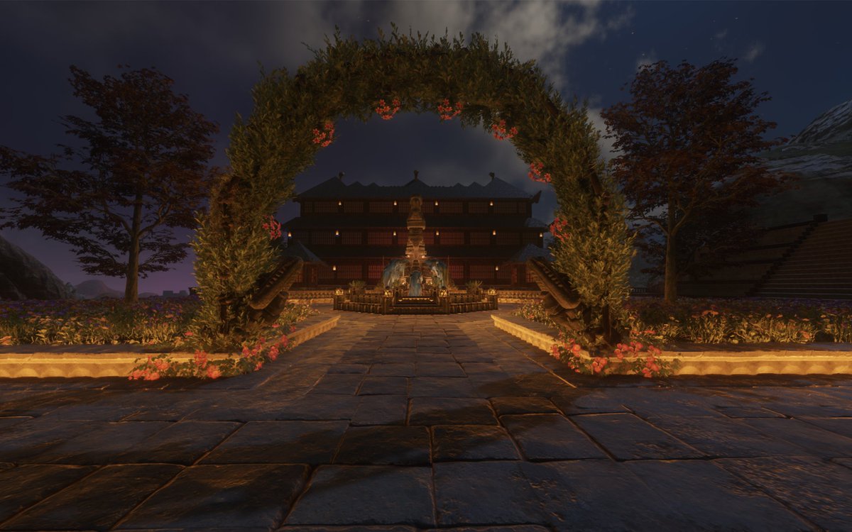 KeenGamesStudio's tweet image. Quick tip for your Enshrouded screenshots and builds: think about perspective and lighting! The sun and the weather will affect how your build looks, so remember to look at your creations at different times! Great example by Desqo!