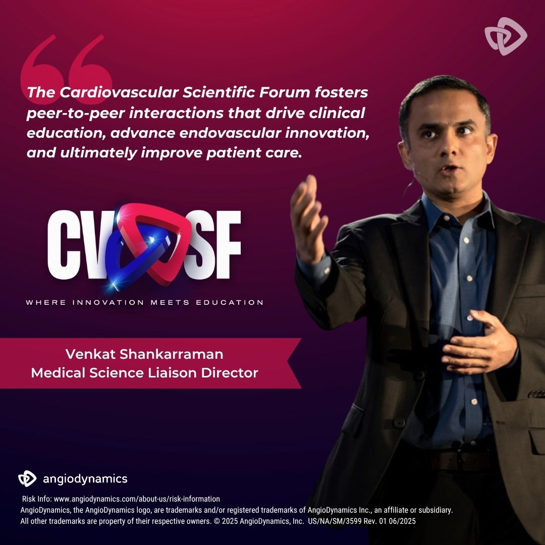#CVSF2025

📍 Phoenix, AZ
📅 October 10–12, 2025
💡 Innovation. Research. Collaboration.

Use the following link to submit your interest for an opportunity to attend our upcoming event: lnkd.in/ehyPPgef

#CardiovascularCare #AngioDynamics #AlwaysListening #Innovation