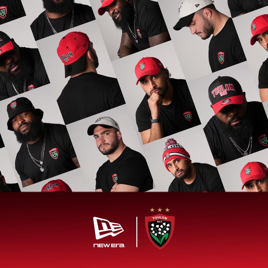 RCTofficiel's tweet photo. Préparez vous pour un été en 🔴&amp;⚫ !

Nos casquettes et bobs en collaboration avec @NewEraCap sont disponibles sur https://t.co/ax1QEMRuD2 et dans les boutiques officielles du RCT 🧢