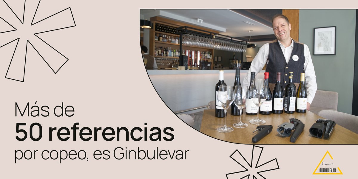 🍷 En #Ginbulevar disfruta de ¡50+ vinos por copeo! Gracias a nuestro sistema #Coravin, cada copa es una experiencia única.

Reserva ahora y brinda por momentos especiales.
Calle Pintora María Blanchard, 1, Córdoba
🌐ginbulevar.com
☎️+34 957 892 123

#VinosDeAutor