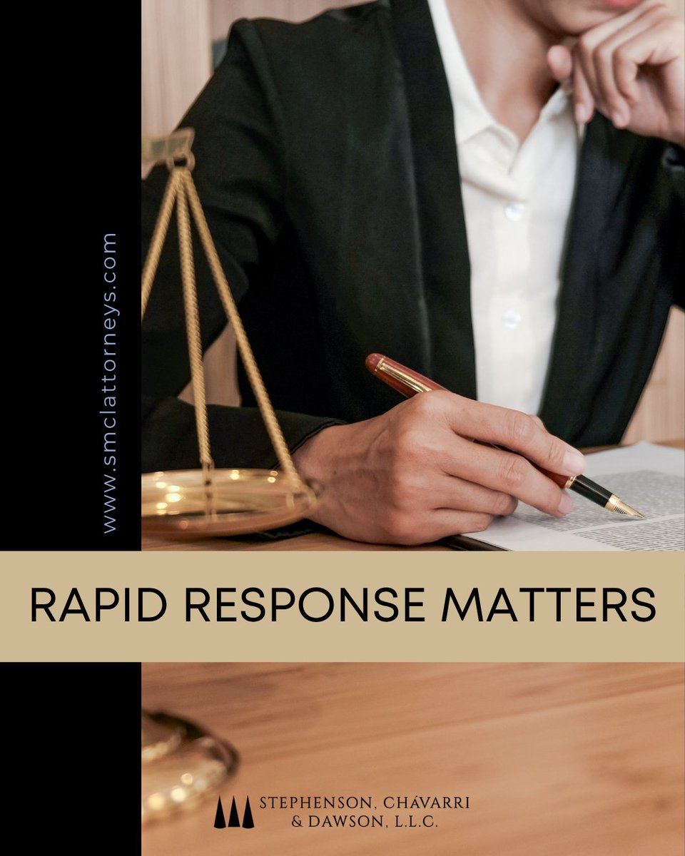 SCDAttorneys's tweet photo. In insurance defense, timing is everything. At Stephenson, Chávarri &amp; Dawson, we pride ourselves on early evaluation and swift response. The sooner we’re involved, the better we can protect your interests. Don’t wait—partner with a team that’s proactive and responsive. https://t.co/J6WpWNRSUB
