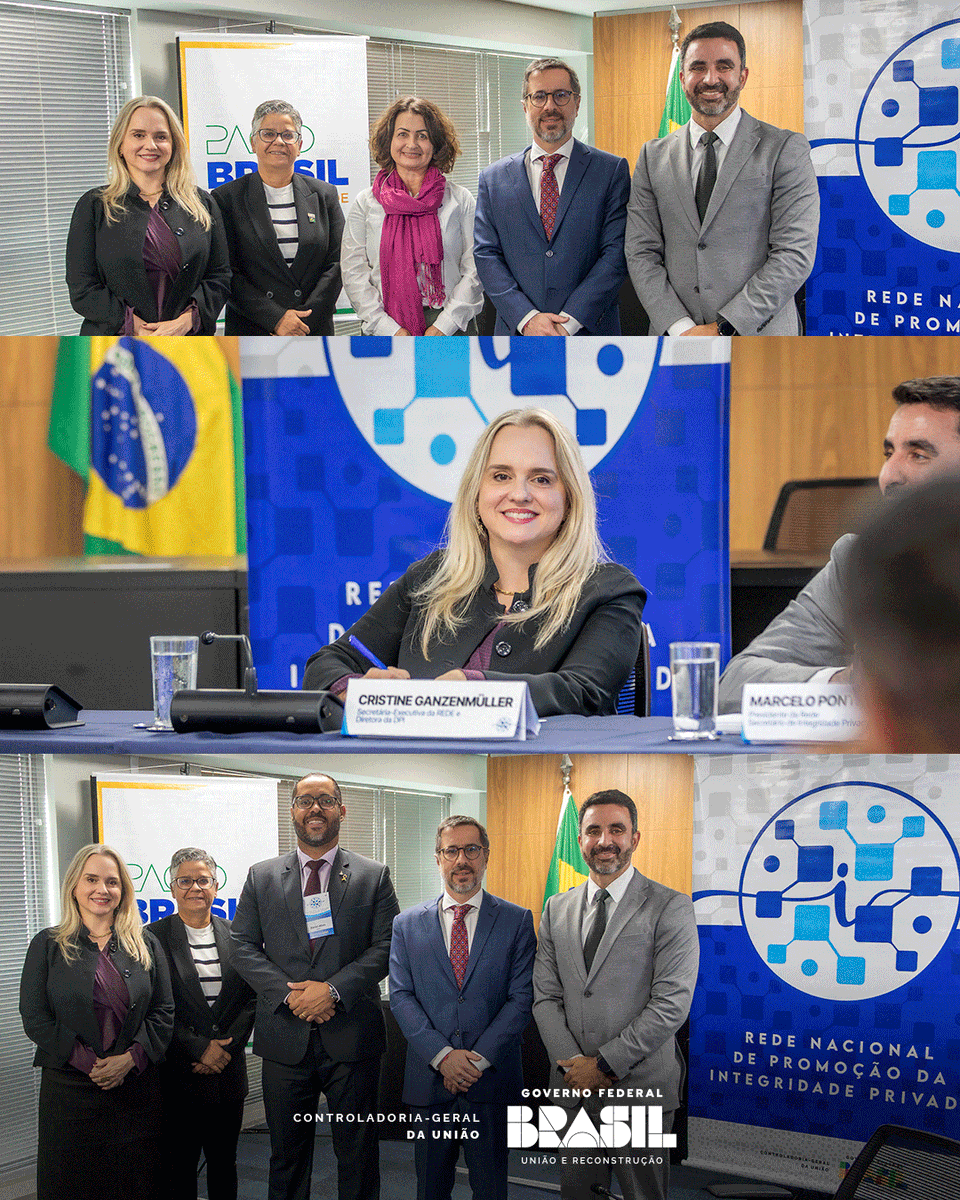 🤝 A CGU realizou a 5ª Reunião da Rede de Promoção da Integridade Privada, com debates sobre integridade, ESG e aplicação da Lei Anticorrupção. Oito novas controladorias aderiram ao Pacto Brasil.

➡️ Saiba mais em: gov.br/cgu!