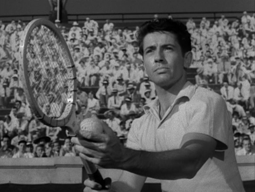 TheDonDove's tweet image. More #popculture #tennis scouting: 
3.Guy Haines: Usually "quiet methodical player"-- actually better playing aggressively. Good on grass. Strong under murderous pressure. #StrangersOnATrain (1951) #Hitchcock
4.Rick Gassko: Power to all fields. Bachelor Party(1984) #TomHanks 2/x