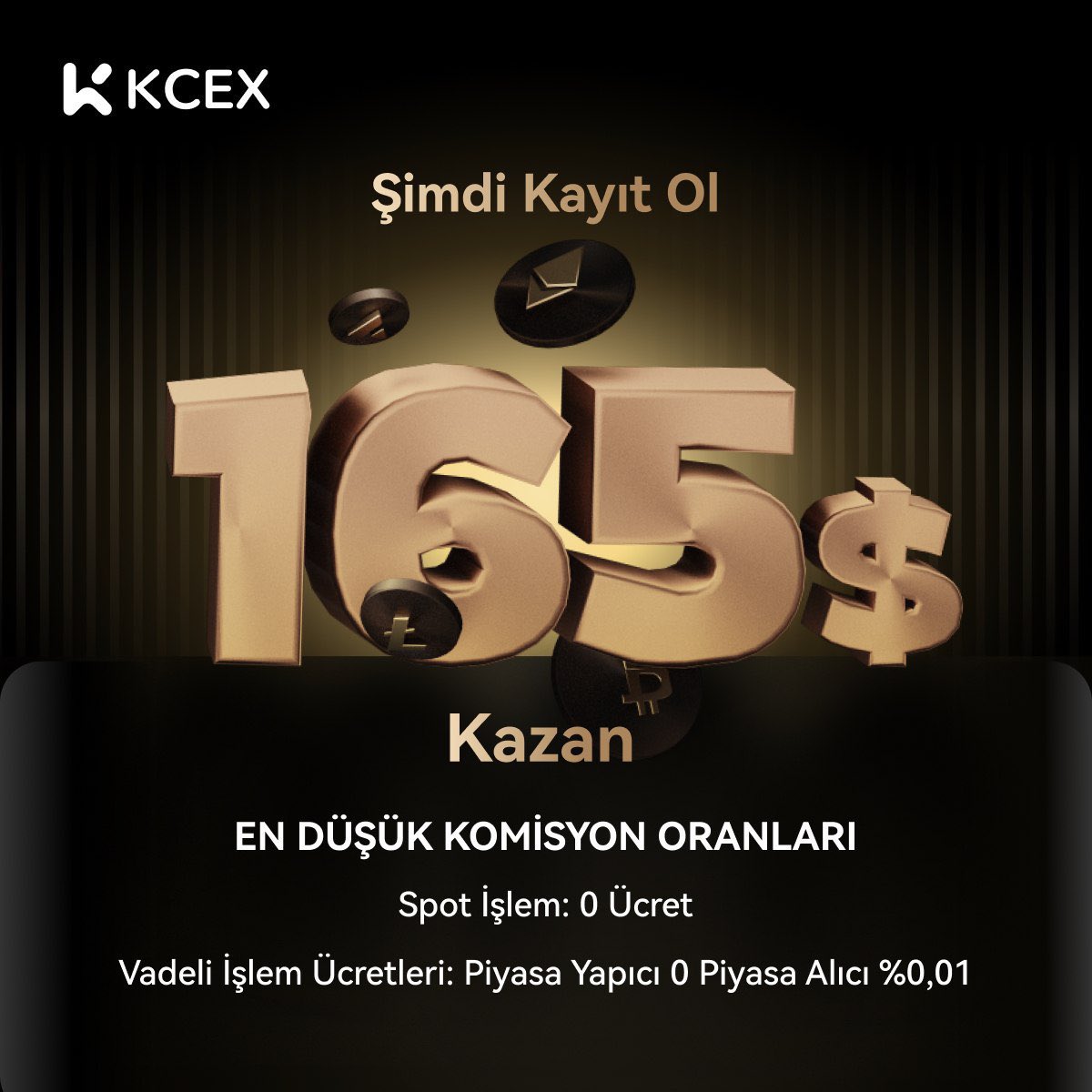 #kcex bonus campaign continues kcex.

Sign up; kcex.io/register?invit…

You can earn up to $165 bonus by registering and doing KYC all profits made with the bonus can be withdrawn Goodbye to withdrawal fees! #KCEX now offers 0 USDT withdrawal fees on all supported networks!