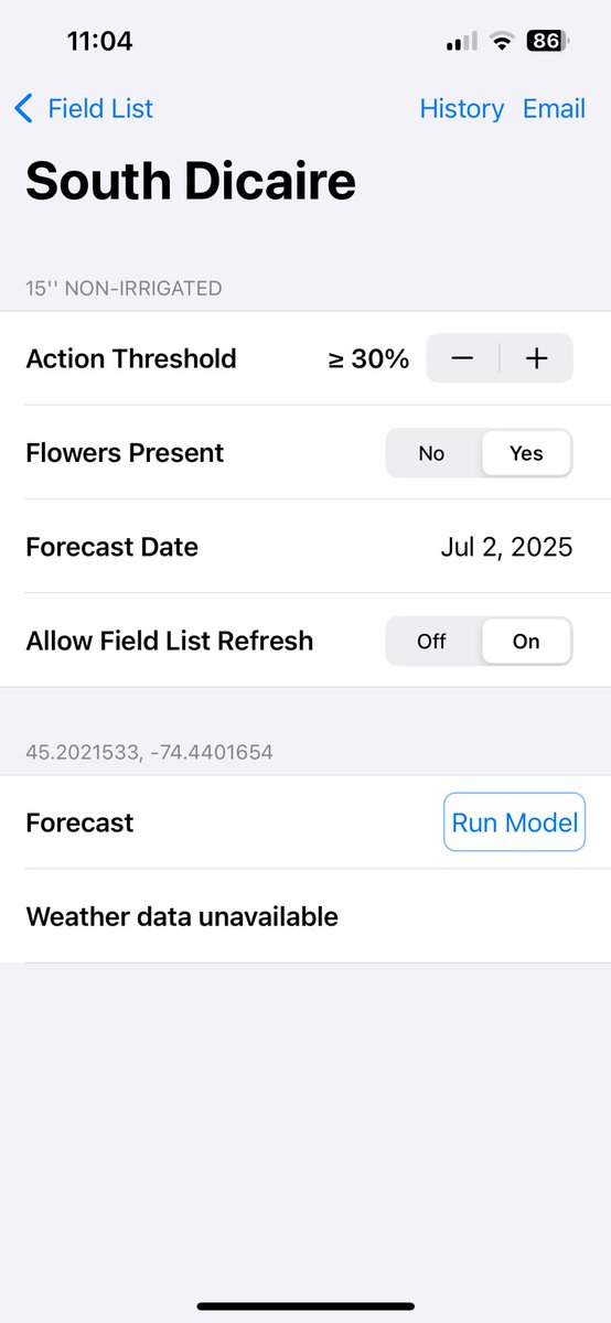 Any reason Sporecaster and Tarspotter apps not working?  Says weather not available.  It is a handy app to keep track of different locations especially with the isolated rainfalls