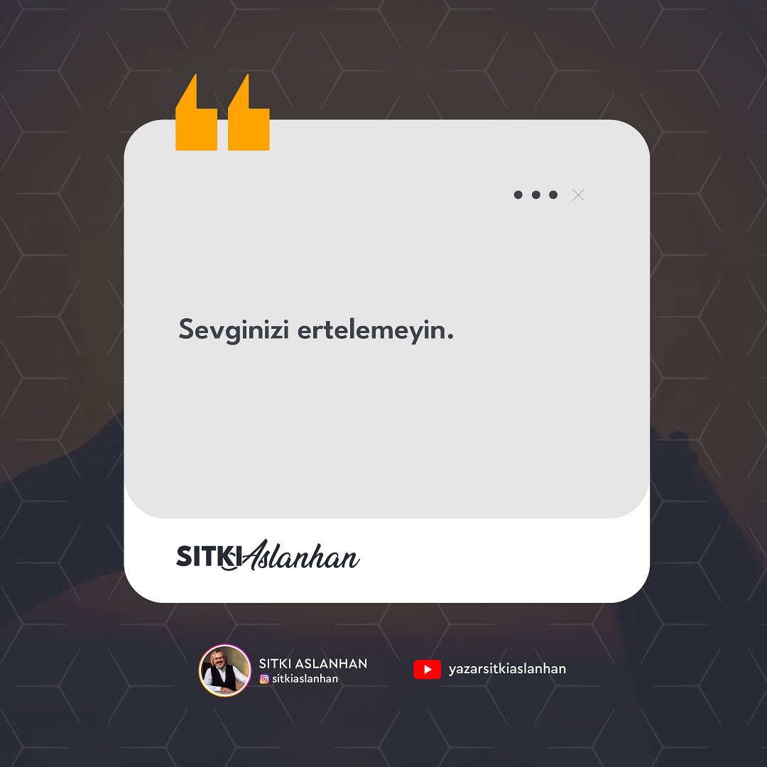 Sevginizi Ertelemeyin! 🤍

#sıtkıaslanhan #buçağdaaileolmak #başarı #program  #video #mutluluk #seminer #aile #psikoloji #dost #birhayatıokumak #sevgi