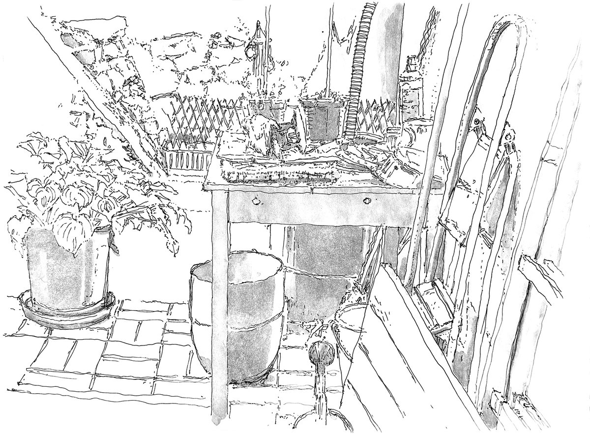 RainerLieser's tweet photo. Sommer in Schwarz-weiß

Motive aus dem Urlaub mit Stift und Skizzenblock festgehalten: Balkon, Nachttisch mit DER Pflichtlektüre bei diesen Temperaturen und natürlich der heiß geliebte magische Traumsessel.
Einfach mal so … https://t.co/xMIW29ZbaU