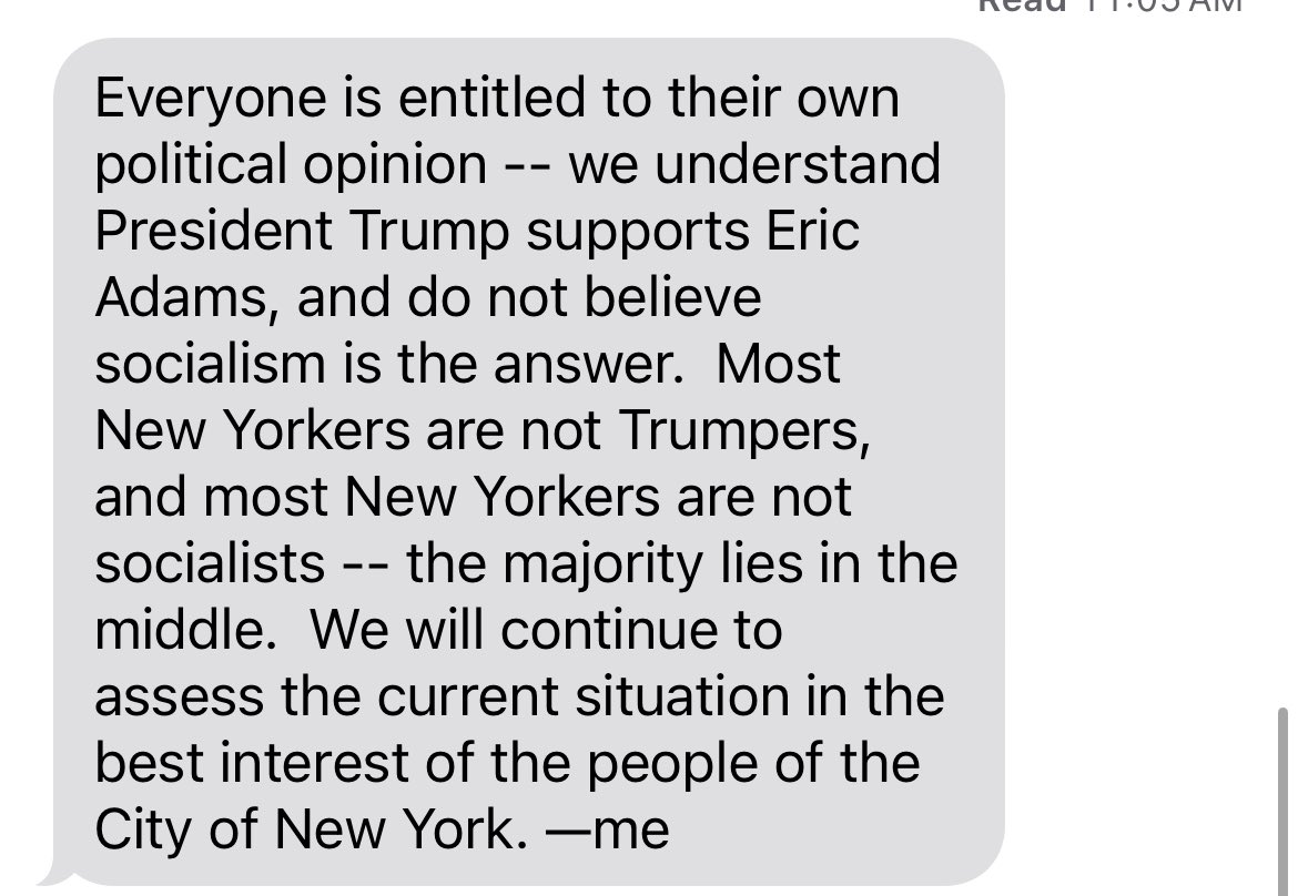 Cuomo’s spokesperson Rich Azzopardi responds, saying the Cuomo camp will continue to “assess the current situation.”