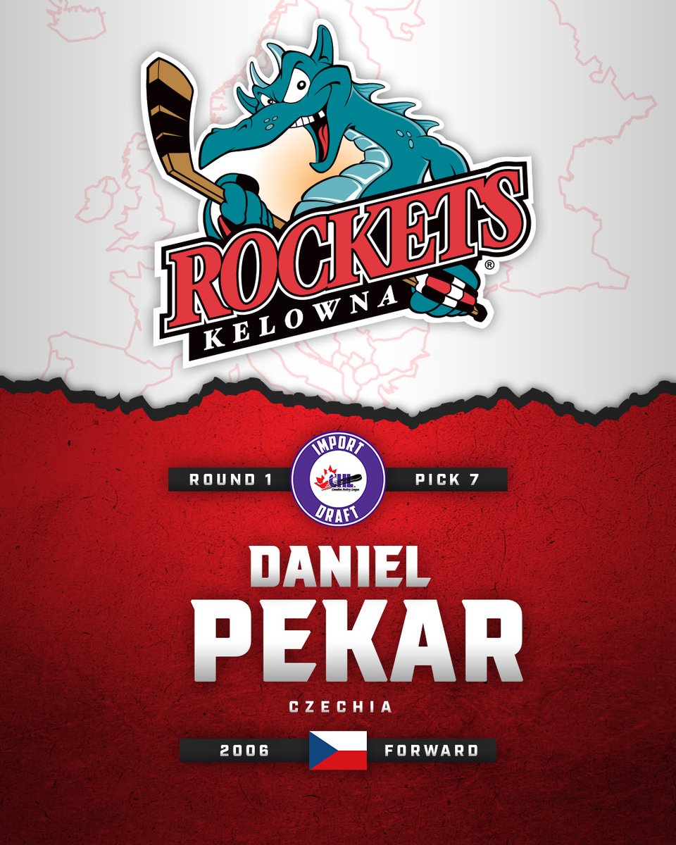Western Hockey League (@thewhl) on Twitter photo With the seventh-overall selection in the 2025 #CHLImportDraft, the <a href="/Kelowna_Rockets/">Kelowna Rockets</a> select forward Daniel Pekar! With the seventh-overall selection in the 2025 #CHLImportDraft, the <a href="/Kelowna_Rockets/">Kelowna Rockets</a> select forward Daniel Pekar!